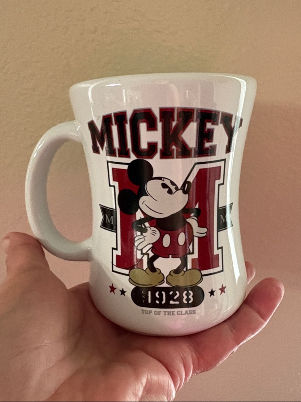 Disney Mickey “1928” Top of the Class White Ceramic Mug